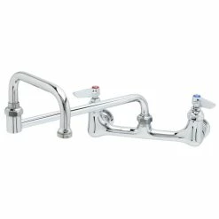 T&S Brass And Bronze Works T&S B-0265 Wall Mounted Pantry Faucet With 8" Adjustable Centers, 18" Double-Jointed Swing Nozzle, And Eterna Cartridges
