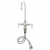 T&S Brass And Bronze Works T&S B-0312 Wall Mounted Faucet With 5 3/4" Swivel Gooseneck Spout, 4.32 GPM Stream Regulator, And 4-Arm Handle