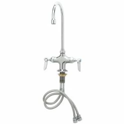 T&S Brass And Bronze Works T&S B-0312 Wall Mounted Faucet With 5 3/4" Swivel Gooseneck Spout, 4.32 GPM Stream Regulator, And 4-Arm Handle