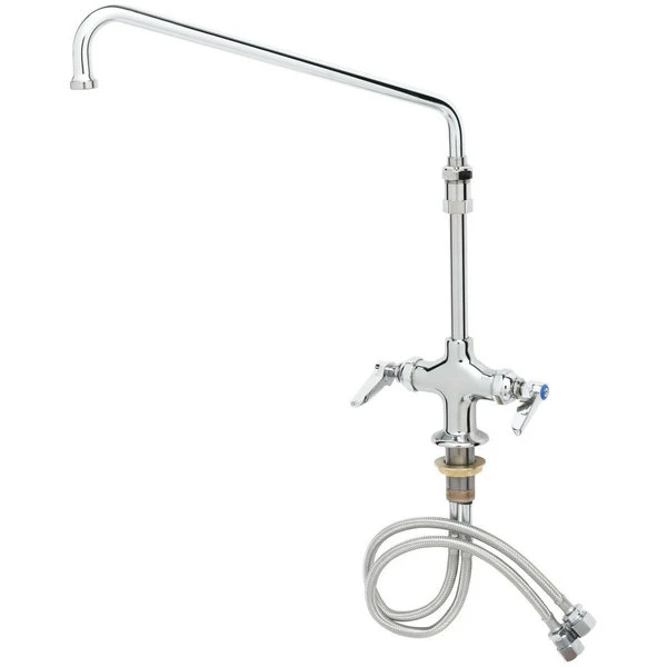 T&S Brass And Bronze Works T&S B-2294-CR Deck Mounted Single Hole Pantry Faucet With Flex Inlets, 14" Swing Nozzle, Cerama Cartridges, And 6" Extension 1 T&S Brass And Bronze Works T&S B-2294-CR Deck Mounted Single Hole Pantry Faucet With Flex Inlets, 14" Swing Nozzle, Cerama Cartridges, And 6" Extension