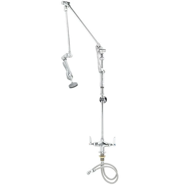 T&S Brass And Bronze Works T&S B-0114-01 Deck Mounted 42" High Pre-Rinse Faucet With Flex Inlets And Roto-Flex Support 1 T&S Brass And Bronze Works T&S B-0114-01 Deck Mounted 42" High Pre-Rinse Faucet With Flex Inlets And Roto-Flex Support