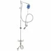 T&S Brass And Bronze Works T&S B-0126-VB Deck Mounted 55" High Pre-Rinse Faucet With Flex Inlets, Balancer, 68" Hose, Low-Flow Spray Valve, Vacuum Breaker, And Wall Bracket