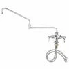 T&S Brass And Bronze Works T&S B-0268 Deck Mounted Single Hole Pantry Faucet With Flex Inlets, 24" Double Jointed Swing Nozzle, And Eterna Cartridges