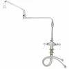 T&S Brass And Bronze Works T&S B-0268-04 Deck Mounted Single Hole Pantry Faucet With Flex Inlets, 24" Double Jointed Swing Nozzle, Eterna Cartridges, And 7 5/8" Extension