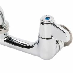 T&S Brass And Bronze Works Equip By T&S 5F-8WLX18 Wall Mounted Faucet With 18 1/8" Swing Spout, 5.2 GPM Laminar Flow Device, 8" Adjustable Centers, And Lever Handles -T&S Brass-shop 510383