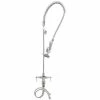 T&S Brass And Bronze Works T&S B-0113-079X-VB EasyInstall Deck Mounted 33" High Pre-Rinse Faucet With Flex Inlets, 44" Flex Hose, Vacuum Breaker, And 6" Wall Bracket