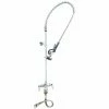 T&S Brass And Bronze Works T&S B-0113-V EasyInstall Deck Mounted 42" High Pre-Rinse Faucet With Flex Inlets, 44" Hose, And Vacuum Breaker