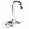 Advance Tabco K-59 Wall Mount Faucet With Blade Handles, 4" Centers, And 3 1/2" Gooseneck Spout