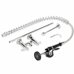 T&S Brass And Bronze Works Equip By T&S 5PR-4D00 Deck Mounted 34" High Pre-Rinse Faucet With 4" Adjustable Centers, 44" Hose, And 6" Wall Bracket 5 T&S Brass And Bronze Works Equip By T&S 5PR-4D00 Deck Mounted 34" High Pre-Rinse Faucet With 4" Adjustable Centers, 44" Hose, And 6" Wall Bracket -T&S Brass-shop 557017