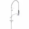 Fisher 34169 Deck Mounted Single Base Pre-Rinse Faucet With 6" Swing Spout And Wall Bracket