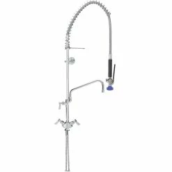Fisher 34169 Deck Mounted Single Base Pre-Rinse Faucet With 6" Swing Spout And Wall Bracket