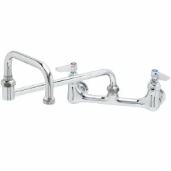 T&S Brass And Bronze Works T&S B-0265-BST Wall Mount Faucet With 8" Adjustable Centers, 18" Double Joint Nozzle, And Eterna Cartridges