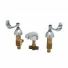 T&S Brass And Bronze Works T&S B-2485 Deck Mount Mixing Faucet With 8" Adjustable Centers, 5" Cast Spout, 4" Wrist Action Handles, And Eterna Cartridges
