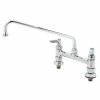 T&S Brass And Bronze Works T&S B-0221-EE Deck Mounted Pantry Faucet With 8" Centers, 12" Swing Nozzle, Eterna Cartridges, And EE Connections