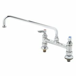 T&S Brass And Bronze Works T&S B-0221-EE Deck Mounted Pantry Faucet With 8" Centers, 12" Swing Nozzle, Eterna Cartridges, And EE Connections