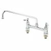 T&S Brass And Bronze Works T&S B-0221-CC Deck Mounted Pantry Faucet With 8" Centers, 12" Swing Nozzle, And Eterna Cartridges