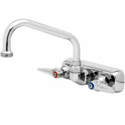T&S Brass And Bronze Works T&S B-1116 Wall Mounted Workboard Faucet With 8" Swing Spout, 2.2 GPM Aerator, 4" Centers, And Lever Handles