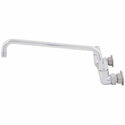 T&S Brass And Bronze Works Equip By T&S 5F-8WLX14 Wall Mounted Faucet With 14 1/8" Swing Spout, 5.2 GPM Laminar Flow Device, 8" Adjustable Centers, And Lever Handles -T&S Brass-shop 753210