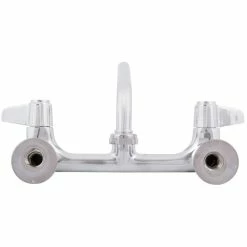 T&S Brass And Bronze Works Equip By T&S 5F-8WLX10 Wall Mounted Faucet With 10 1/8" Swing Spout, 5.2 GPM Laminar Flow Device, 8" Adjustable Centers, And Lever Handles -T&S Brass-shop 753408