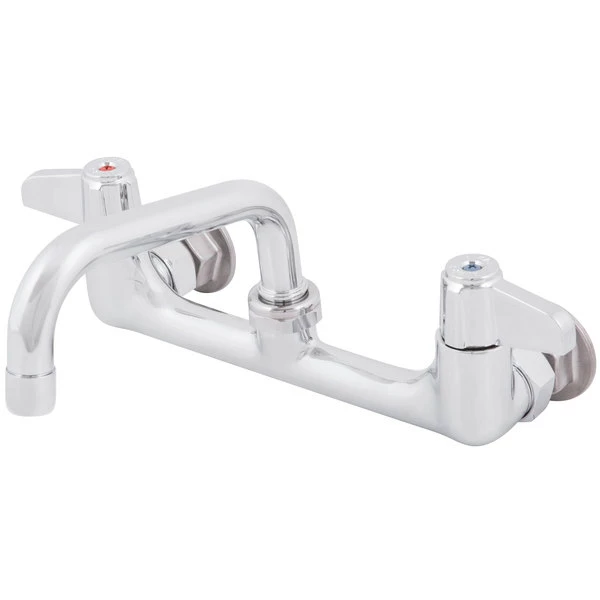 T&S Brass And Bronze Works Equip By T&S 5F-8WLX06 Wall Mounted Faucet With 6 1/8" Swing Spout, 5.2 GPM Laminar Flow Device, 8" Adjustable Centers, And Lever Handles 2 T&S Brass And Bronze Works Equip By T&S 5F-8WLX06 Wall Mounted Faucet With 6 1/8" Swing Spout, 5.2 GPM Laminar Flow Device, 8" Adjustable Centers, And Lever Handles - Image 2