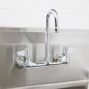 T&S Brass And Bronze Works Equip By T&S 5F-8WLX03 Wall Mounted Faucet With 2 3/16" Gooseneck Spout, 8" Centers, Laminar Flow Device, And Lever Handles
