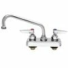 T&S Brass And Bronze Works T&S B-1112 Deck Mounted Workboard Faucet With 4" Centers - 10" Swing Nozzle