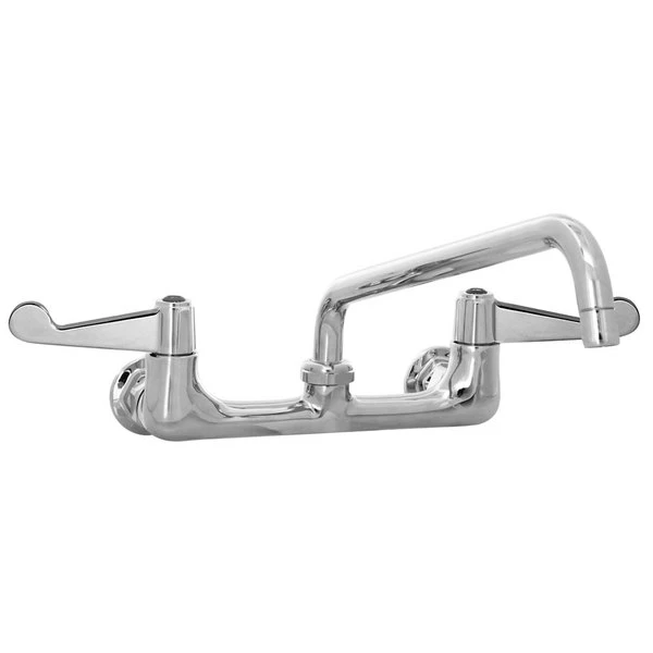 T&S Brass And Bronze Works Equip By T&S 5F-8WWS06 Wall Mounted Faucet With 6 1/8" Swing Spout, 5.2 GPM Laminar Flow Device, 8" Adjustable Centers, And Wrist Handles 1 T&S Brass And Bronze Works Equip By T&S 5F-8WWS06 Wall Mounted Faucet With 6 1/8" Swing Spout, 5.2 GPM Laminar Flow Device, 8" Adjustable Centers, And Wrist Handles
