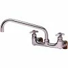 T&S Brass And Bronze Works T&S B-0290-0427 Wall Mount Kettle And Pot Sink Mixing Faucet With 8" Adjustable Centers, 12" Big Flo Swing Nozzle, 00LL Street Elbows, And B-0427 Supply Kits
