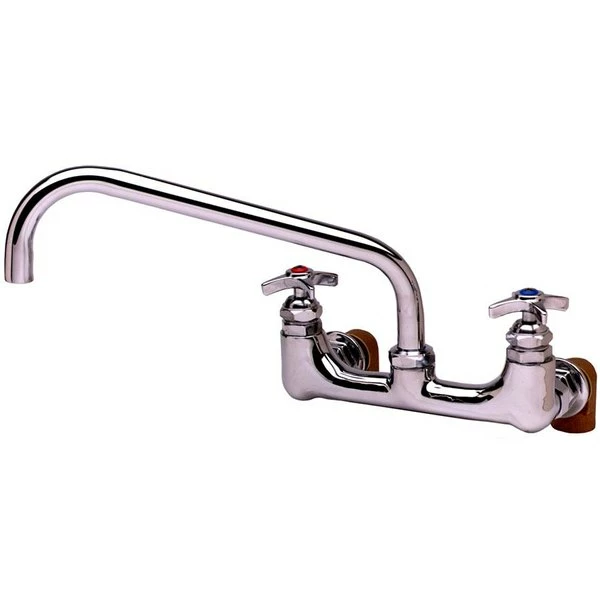 T&S Brass And Bronze Works T&S B-0290-0427 Wall Mount Kettle And Pot Sink Mixing Faucet With 8" Adjustable Centers, 12" Big Flo Swing Nozzle, 00LL Street Elbows, And B-0427 Supply Kits 1 T&S Brass And Bronze Works T&S B-0290-0427 Wall Mount Kettle And Pot Sink Mixing Faucet With 8" Adjustable Centers, 12" Big Flo Swing Nozzle, 00LL Street Elbows, And B-0427 Supply Kits