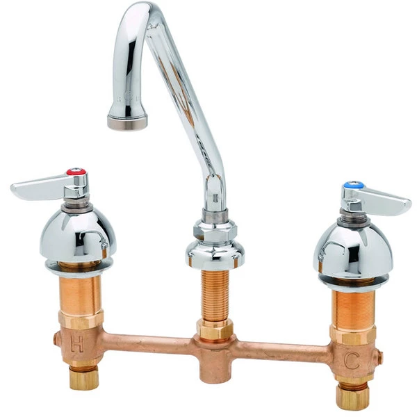 T&S Brass And Bronze Works T&S B-2854 Deck Mount Easy Install Faucet With 9" Swing Nozzle, 8" Centers, 2.2 GPM Aerator, Eterna Cartridges, And Lever Handles 1 T&S Brass And Bronze Works T&S B-2854 Deck Mount Easy Install Faucet With 9" Swing Nozzle, 8" Centers, 2.2 GPM Aerator, Eterna Cartridges, And Lever Handles