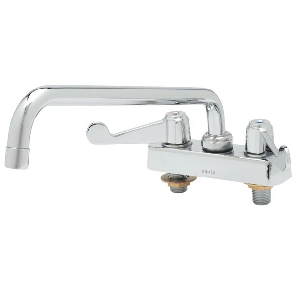 T&S Brass And Bronze Works Equip By T&S 5F-4CWX08 Deck Mounted 8 1/8" Swivel Workboard Faucet With Wrist Action Handles And 4" Centers - ADA Compliant 1 T&S Brass And Bronze Works Equip By T&S 5F-4CWX08 Deck Mounted 8 1/8" Swivel Workboard Faucet With Wrist Action Handles And 4" Centers - ADA Compliant