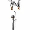 T&S Brass And Bronze Works T&S B-2991-PWH4 Easy Install Faucet With 8" Centers, 5" Spout, 4" Wrist Action Handles, And Pop Up Drain Assembly
