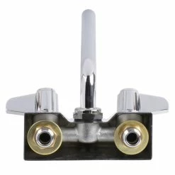 T&S Brass And Bronze Works Equip By T&S 5F-4WLX06 Wall Mounted Faucet With 6 1/8" Swing Spout, 2.2 GPM Aerator, 4" Centers, And Lever Handles -T&S Brass-shop 881907