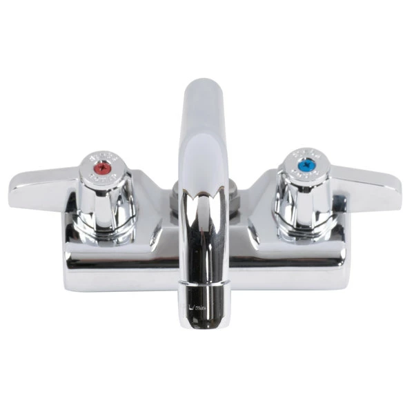 T&S Brass And Bronze Works Equip By T&S 5F-4WLX10 Wall Mounted Faucet With 10 1/8" Swing Spout, 2.2 GPM Aerator, 4" Centers, And Lever Handles 3 T&S Brass And Bronze Works Equip By T&S 5F-4WLX10 Wall Mounted Faucet With 10 1/8" Swing Spout, 2.2 GPM Aerator, 4" Centers, And Lever Handles - Image 3