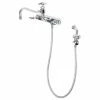 T&S Brass And Bronze Works T&S B-1157 Wall Mounted Workboard Faucet With Spray Valve And 8" Centers - 8" Swing Nozzle