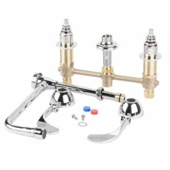 T&S Brass And Bronze Works T&S B-2863 Deck Mount Easy Install 2.2 GPM Faucet With 8" Centers, 8 1/2" Gooseneck, 4" Wrist Action Handles, Eterna Cartridges, And Vacuum Breaker 11 T&S Brass And Bronze Works T&S B-2863 Deck Mount Easy Install 2.2 GPM Faucet With 8" Centers, 8 1/2" Gooseneck, 4" Wrist Action Handles, Eterna Cartridges, And Vacuum Breaker -T&S Brass-shop 921843