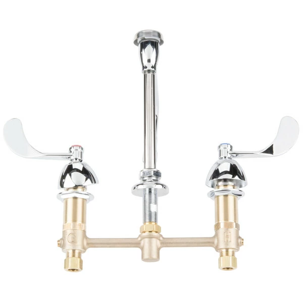 T&S Brass And Bronze Works T&S B-2863 Deck Mount Easy Install 2.2 GPM Faucet With 8" Centers, 8 1/2" Gooseneck, 4" Wrist Action Handles, Eterna Cartridges, And Vacuum Breaker 2 T&S Brass And Bronze Works T&S B-2863 Deck Mount Easy Install 2.2 GPM Faucet With 8" Centers, 8 1/2" Gooseneck, 4" Wrist Action Handles, Eterna Cartridges, And Vacuum Breaker - Image 2