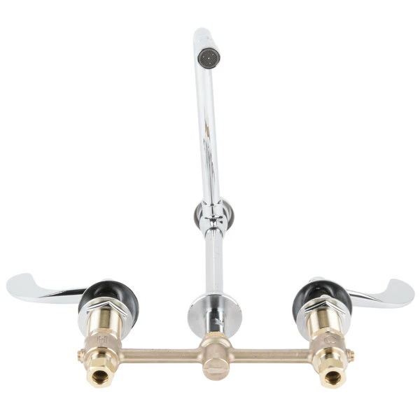 T&S Brass And Bronze Works T&S B-2863 Deck Mount Easy Install 2.2 GPM Faucet With 8" Centers, 8 1/2" Gooseneck, 4" Wrist Action Handles, Eterna Cartridges, And Vacuum Breaker 3 T&S Brass And Bronze Works T&S B-2863 Deck Mount Easy Install 2.2 GPM Faucet With 8" Centers, 8 1/2" Gooseneck, 4" Wrist Action Handles, Eterna Cartridges, And Vacuum Breaker - Image 3