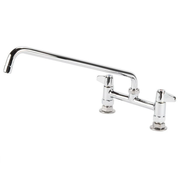 T&S Brass And Bronze Works Equip By T&S 5F-8DLX18 Deck Mount Swivel Base Mixing Faucet With 18 1/8" Swing Nozzle And 8" Centers - ADA Compliant 1 T&S Brass And Bronze Works Equip By T&S 5F-8DLX18 Deck Mount Swivel Base Mixing Faucet With 18 1/8" Swing Nozzle And 8" Centers - ADA Compliant