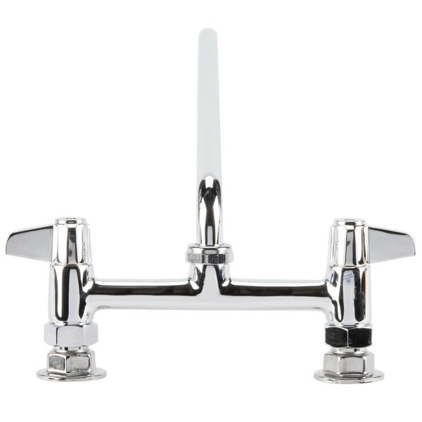 T&S Brass And Bronze Works Equip By T&S 5F-8DLX18 Deck Mount Swivel Base Mixing Faucet With 18 1/8" Swing Nozzle And 8" Centers - ADA Compliant 4 T&S Brass And Bronze Works Equip By T&S 5F-8DLX18 Deck Mount Swivel Base Mixing Faucet With 18 1/8" Swing Nozzle And 8" Centers - ADA Compliant - Image 4