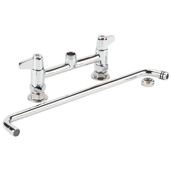 T&S Brass And Bronze Works Equip By T&S 5F-8DLX18 Deck Mount Swivel Base Mixing Faucet With 18 1/8" Swing Nozzle And 8" Centers - ADA Compliant 6 T&S Brass And Bronze Works Equip By T&S 5F-8DLX18 Deck Mount Swivel Base Mixing Faucet With 18 1/8" Swing Nozzle And 8" Centers - ADA Compliant - Image 6