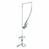 T&S Brass And Bronze Works T&S B-0111 EasyInstall Deck Mounted 38 3/4" High Pre-Rinse Faucet With Flex Inlets, Swivel Arm, And 20" Hose