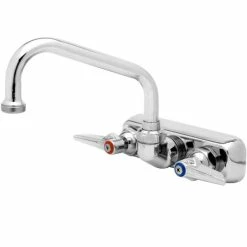 T&S Brass And Bronze Works T&S B-1117 Wall Mounted Workboard Faucet With 4" Centers - 10" Swing Nozzle