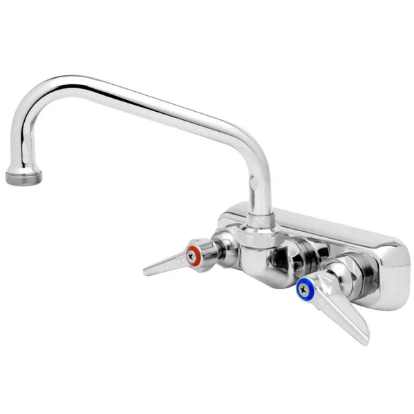 T&S Brass And Bronze Works T&S B-1106 Wall Mounted Workboard Faucet With 3 1/2" Centers - 8" Swing Nozzle 1 T&S Brass And Bronze Works T&S B-1106 Wall Mounted Workboard Faucet With 3 1/2" Centers - 8" Swing Nozzle