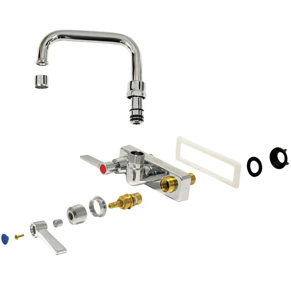 Advance Tabco K-123 Wall Mount Workboard Faucet With 6" Swing Spout, 1 GPM Aerator, 4" Centers, And Lever Handles 2 Advance Tabco K-123 Wall Mount Workboard Faucet With 6" Swing Spout, 1 GPM Aerator, 4" Centers, And Lever Handles - Image 2